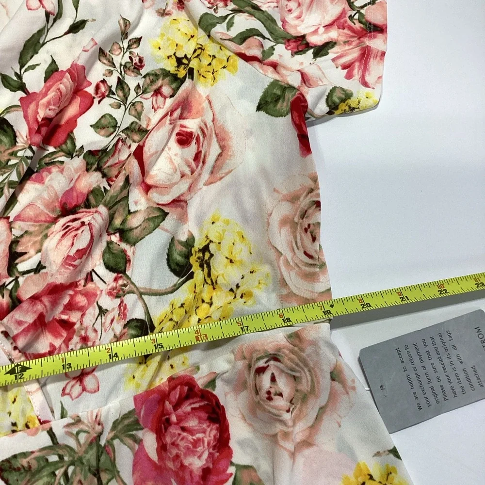 By Design Brand Floral V-Neck Maxi Dress Vintage Rose Nordstrom Tag NWT 1X - Picture 9 of 12